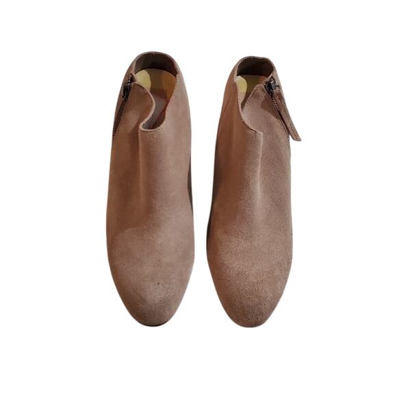 Dolce Vita Women's Suede Leather Zip Heeled Booties Ankle Boots Shoes - Picture 4 of 8